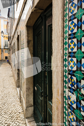 Image of Typical old buildings in the centre of Lisbon, Portugal