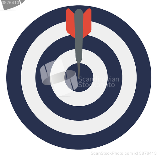 Image of Darts arrows in the target center