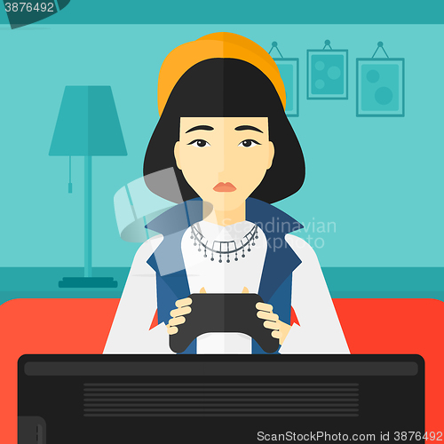 Image of Addicted video gamer.