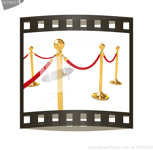 Image of 3d illustration of path to the success. The film strip