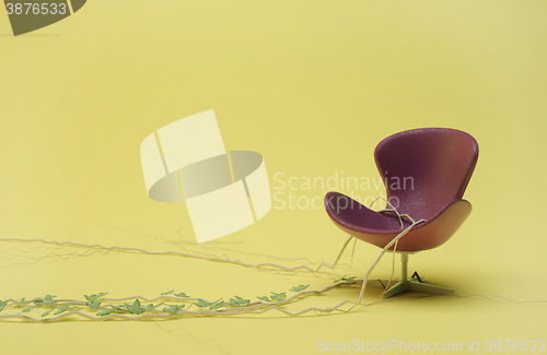 Image of purple leather chair