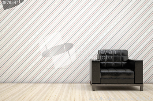 Image of chair in black leather