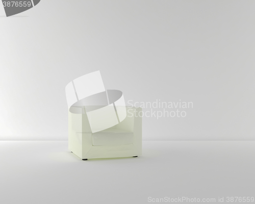 Image of white armchair
