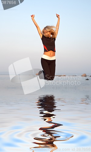 Image of jump over water