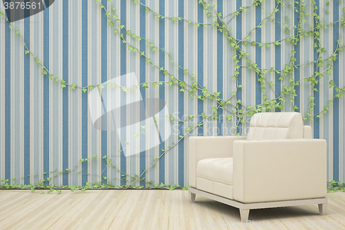 Image of armchair and ivy