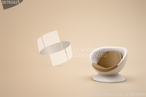 Image of white chair in a cream room