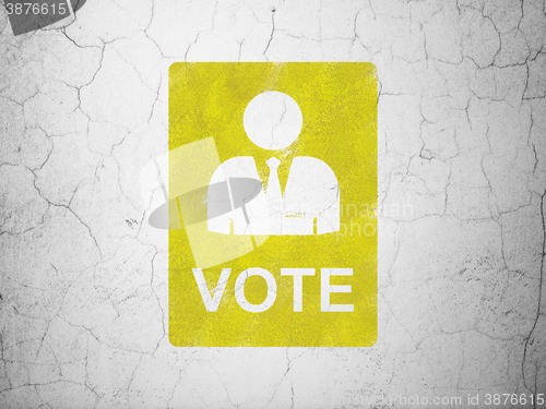 Image of Politics concept: Ballot on wall background