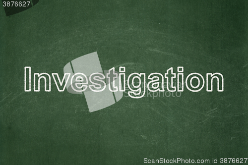 Image of Science concept: Investigation on chalkboard background