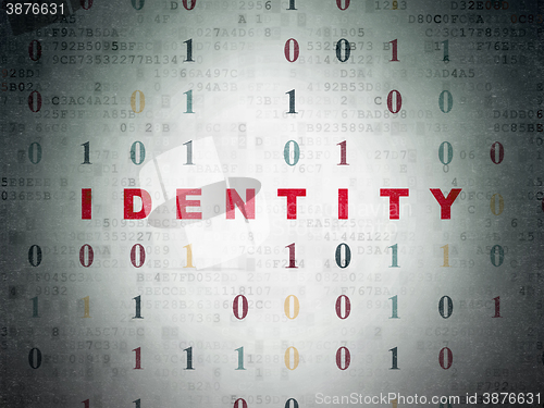 Image of Security concept: Identity on Digital Paper background