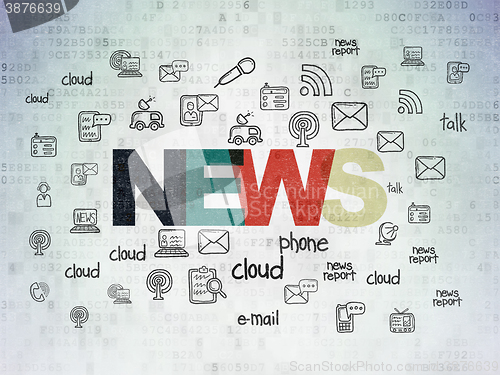 Image of News concept: News on Digital Paper background