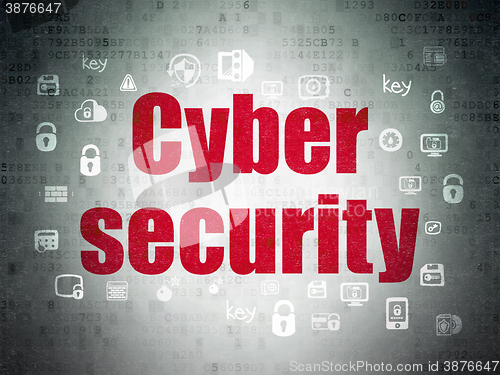 Image of Security concept: Cyber Security on Digital Paper background
