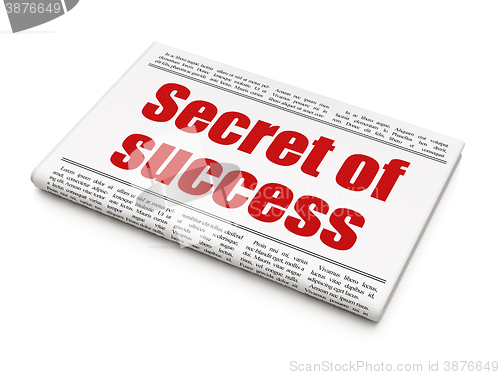 Image of Business concept: newspaper headline Secret of Success