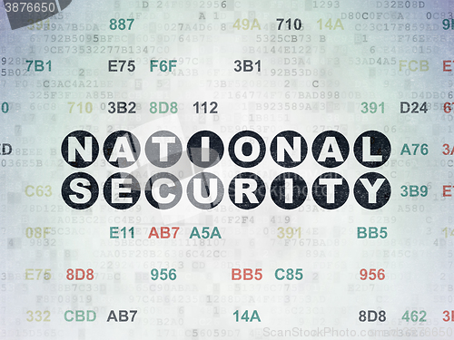 Image of Privacy concept: National Security on Digital Paper background
