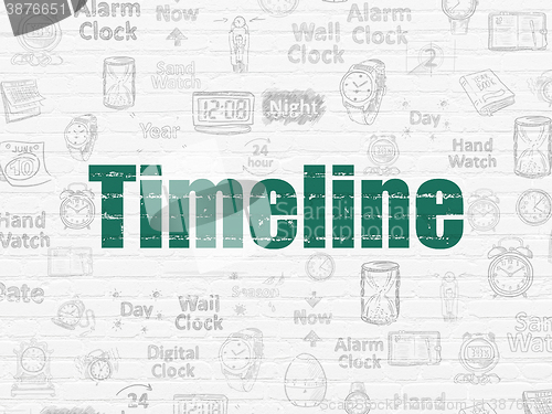 Image of Timeline concept: Timeline on wall background