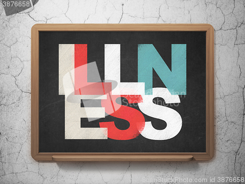 Image of Medicine concept: Illness on School board background