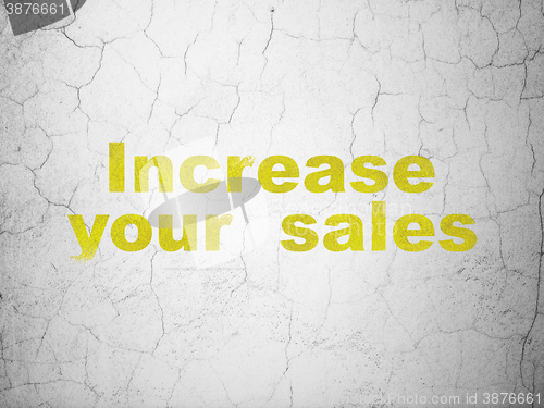 Image of Business concept: Increase Your  Sales on wall background