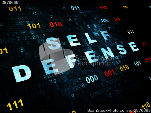 Image of Security concept: Self Defense on Digital background