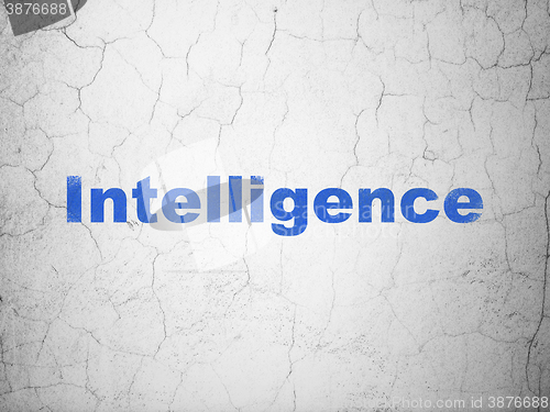 Image of Studying concept: Intelligence on wall background