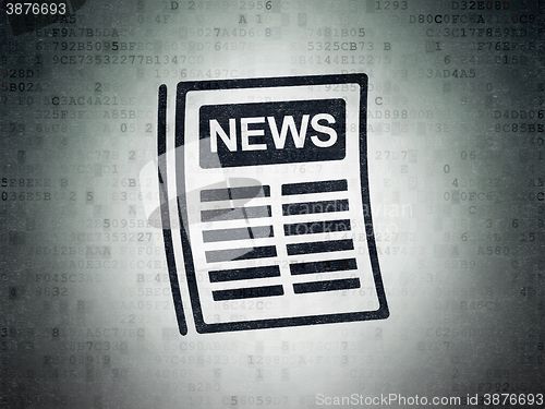 Image of News concept: Newspaper on Digital Paper background