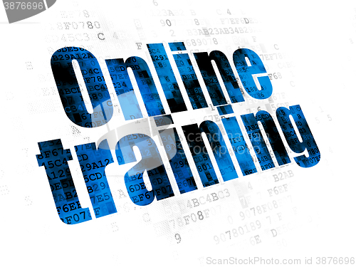 Image of Learning concept: Online Training on Digital background