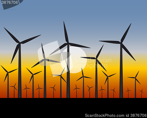 Image of wind farms generators for electricity