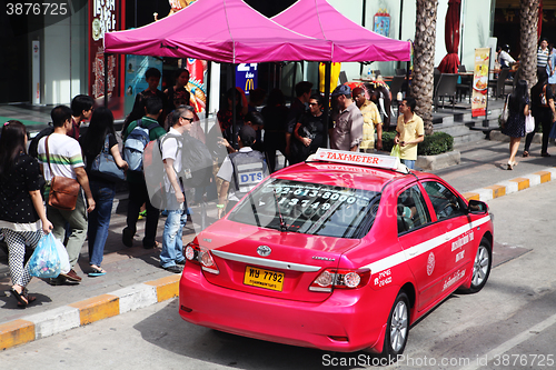 Image of Taxi on street in Bangkok