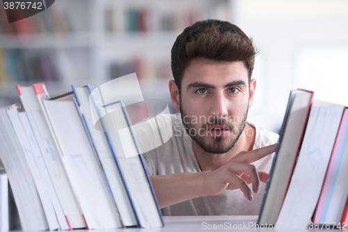 Image of student study  in school library