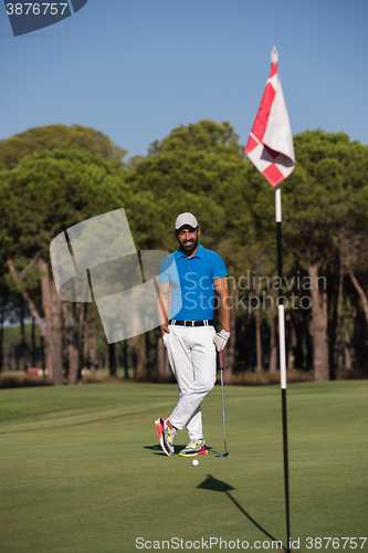 Image of golf player portrait at course