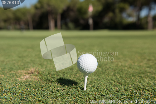 Image of golf ball on tee