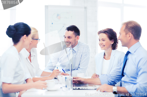 Image of business team having meeting in office