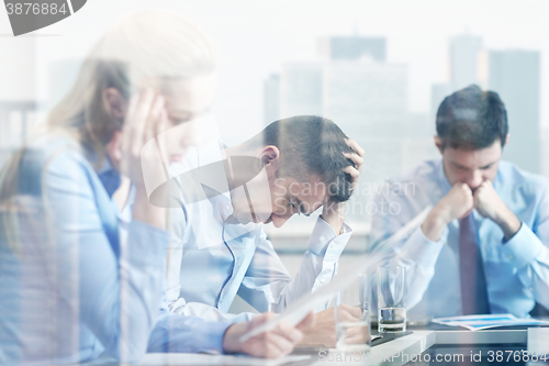 Image of business people having problem in office