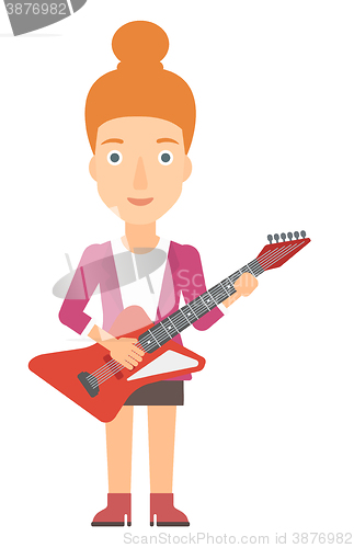 Image of Musician playing electric guitar.