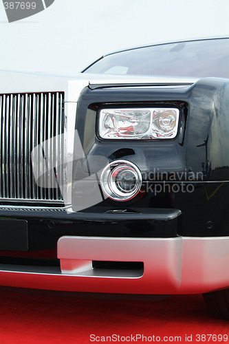 Image of Luxury car on a red carpet