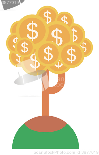 Image of Money tree with golden coins