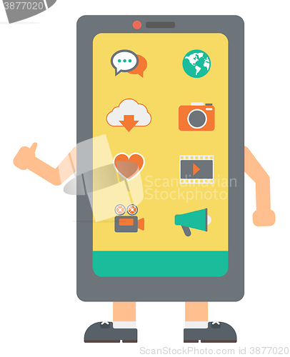 Image of Smartphone with arms and legs 