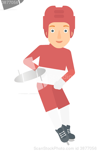 Image of Ice-hockey female player.