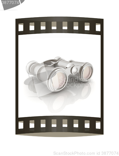 Image of binoculars. The film strip