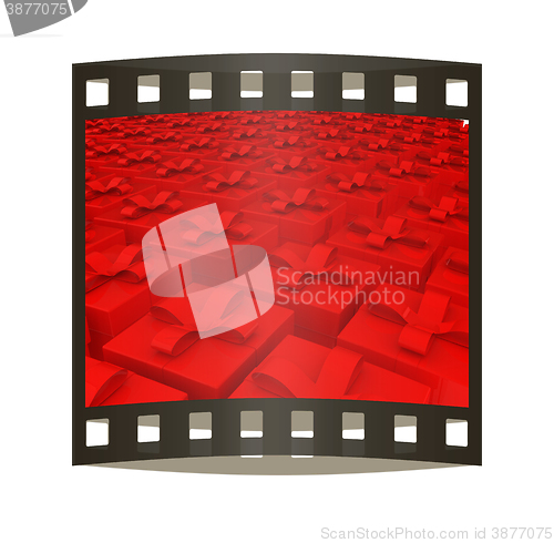 Image of gifts box. The film strip