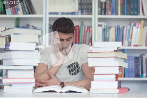 Image of student study  in school library