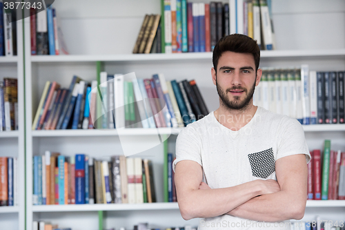 Image of student study  in school library