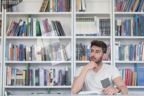 Image of student study  in school library