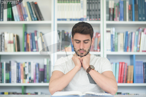 Image of student study  in school library