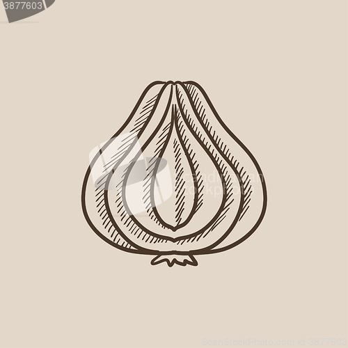 Image of Garlic sketch icon.