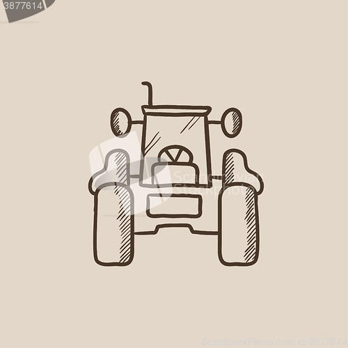 Image of Tractor sketch icon.