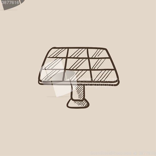 Image of Solar panel sketch icon.