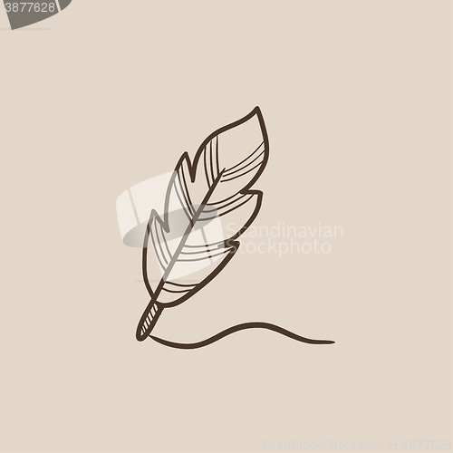 Image of Feather sketch icon.