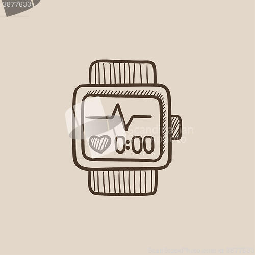 Image of Smartwatch sketch icon.