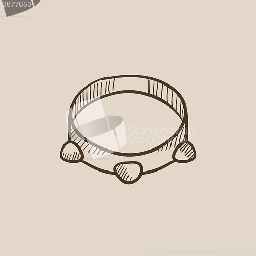 Image of Tambourine sketch icon.