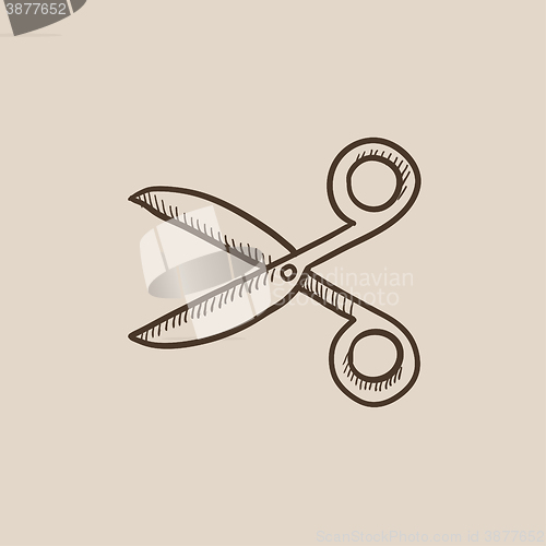 Image of Scissors sketch icon.