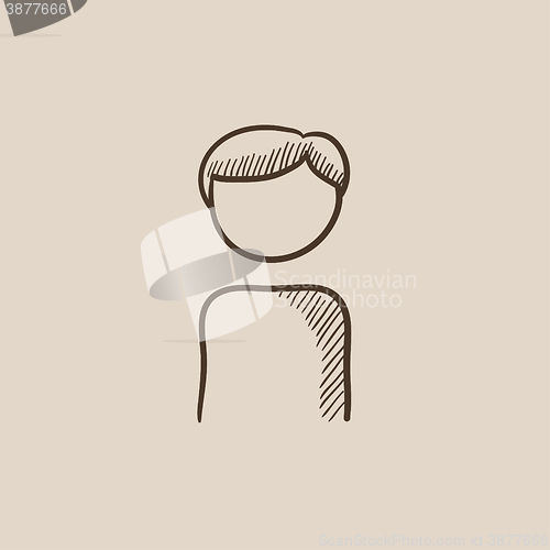 Image of Businessman sketch icon.